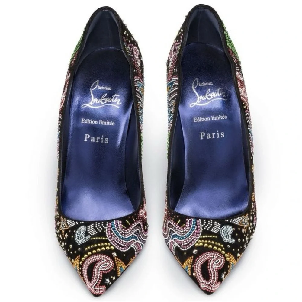 Limited Edition Christian Louboutin Hot Chick Starlight Pumps 40 Crystal Heels - Picture 4 of 7